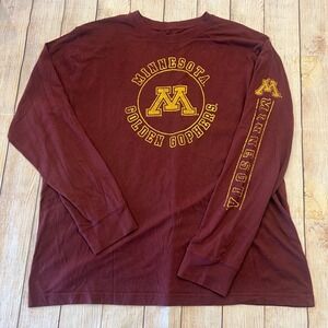 Rivalry Threads Minnesota Golden Gophers Long Sleeve Shirt Maroon Mens 2XL NCAA